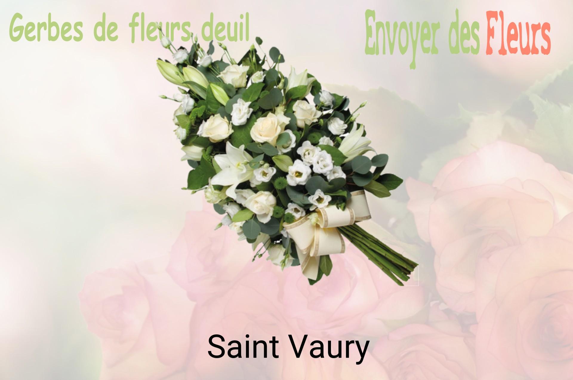 Gerbe de fleurs de deuil livrée à Saint-Vaury